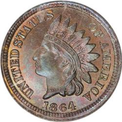 1864 1C J-356 MS66 NGC