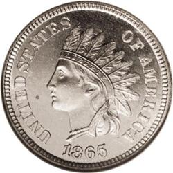 1865 1C, Judd-406, Low R.6 PR65 Cameo NGC