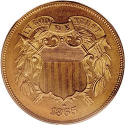 1865 2C J-408 PR65 Red PCGS
