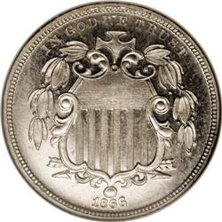 1866 5C Judd-507 PR66 Cameo NGC