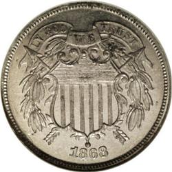 1868 2C Two Cents, Judd-614, Pollock-679, Low