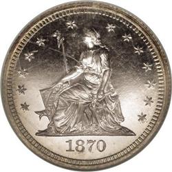 1870 25C Quarter Dollar, Judd-882, Pollock-980,