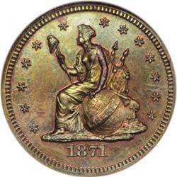 1871 25C Standard Silver Quarter Dollar,