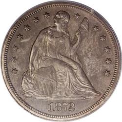 1872 T$1 Commercial Dollar, Judd-1219,