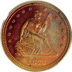 1873 25C Quarter Dollar, Judd-1270,