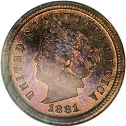 1881 1C Liberty Head One Cent, Judd-1666,