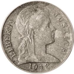 1942 1C White Metal, One Cent, Judd-2081, High