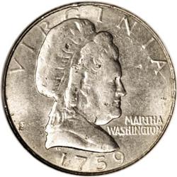 Martha Washington "Dime," Judd-2101, AU58 NGC