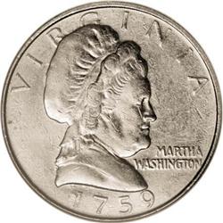 Martha Washington 'Nickel,' Judd-2182 MS61 NGC