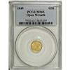 Image 3 : 1849 G$1 Open Wreath MS65 PCGS