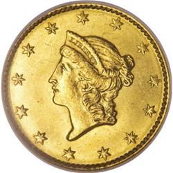 1849 G$1 Open Wreath MS65 NGC