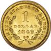 Image 2 : 1849 G$1 Open Wreath MS65 NGC