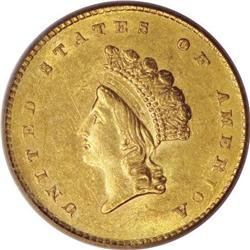 1854 G$1 Type Two MS61 PCGS