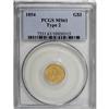 Image 3 : 1854 G$1 Type Two MS61 PCGS