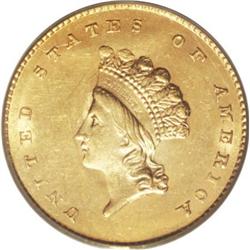 1854 G$1 Type Two MS62 PCGS