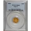 Image 3 : 1854 G$1 Type Two MS62 PCGS