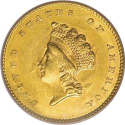 1854 G$1 Type Two MS62 PCGS