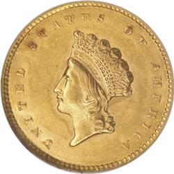 1854 G$1 Type Two MS62 NGC