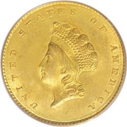 1854 G$1 Type Two MS63 PCGS