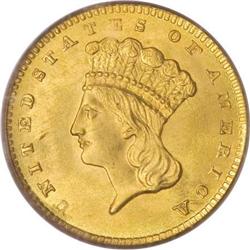 1856 G$1 Slanted 5 MS66 PCGS