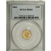 Image 1 : 1861 G$1 MS64 PCGS