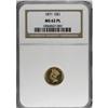 Image 1 : 1871 G$1 MS62 Prooflike NGC