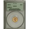 Image 1 : 1873 G$1 Open 3 MS63 PCGS