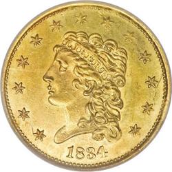 1834 $2 1/2 Classic MS62 NGC