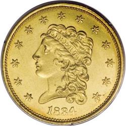 1834 $2 1/2 Classic MS63 PCGS