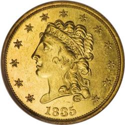 1835 $2 1/2 MS62 NGC