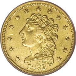 1839-D $2 1/2 VF30 PCGS