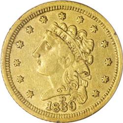 1839-D $2 1/2 VF35 PCGS