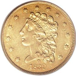 1839-O $2 1/2 AU55 PCGS