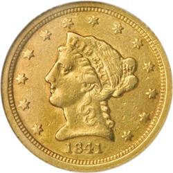 1841-C $2 1/2 AU53 NGC