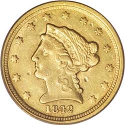 1842-C $2 1/2 VF30 PCGS