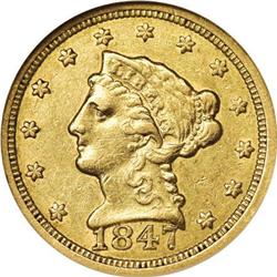1847-C $2 1/2 AU53 NGC