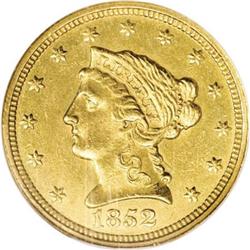 1852-C $2 1/2 AU58 NGC