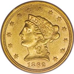 1862/1 $2 1/2 AU58 PCGS