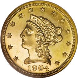 1904 $2 1/2 MS65 Prooflike NGC