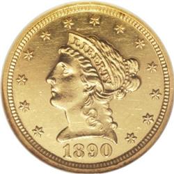 1890 $2 1/2 PR60 NGC