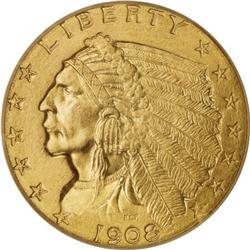 1908 $2 1/2 MS65 PCGS