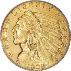 1908 $2 1/2 MS66 ANACS