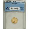 Image 3 : 1908 $2 1/2 MS66 ANACS