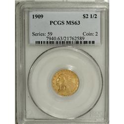 1909 $2 1/2 MS63 PCGS
