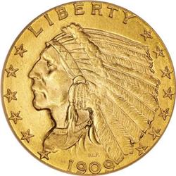 1909 $2 1/2 MS65 PCGS