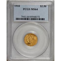1910 $2 1/2 MS64 PCGS