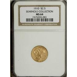 1910 $2 1/2 MS64 NGC