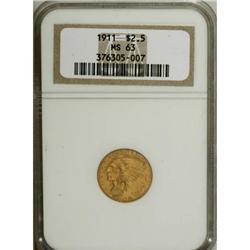 1911 $2 1/2 MS63 NGC