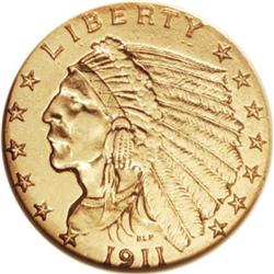 1911-D $2 1/2 --Scratched, Cleaned--ANACS. AU53 Details