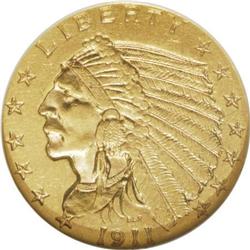 1911-D $2 1/2 AU58 NGC